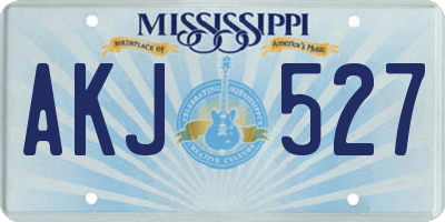 MS license plate AKJ527