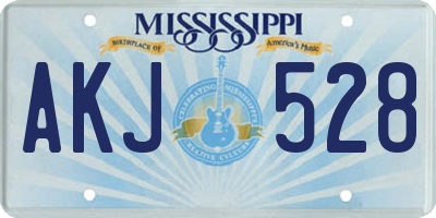MS license plate AKJ528