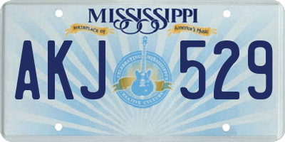 MS license plate AKJ529