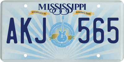 MS license plate AKJ565