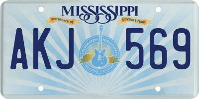 MS license plate AKJ569