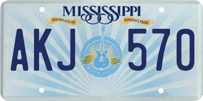 MS license plate AKJ570