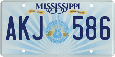 MS license plate AKJ586