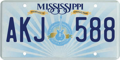MS license plate AKJ588