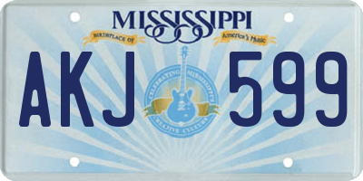 MS license plate AKJ599