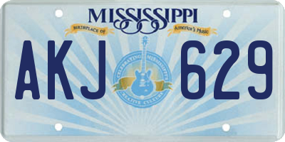 MS license plate AKJ629