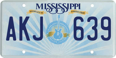 MS license plate AKJ639