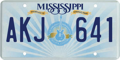MS license plate AKJ641