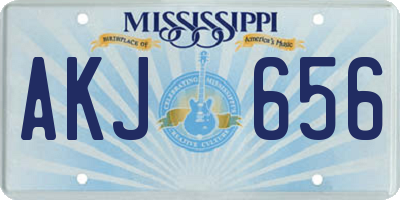 MS license plate AKJ656