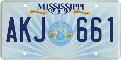 MS license plate AKJ661