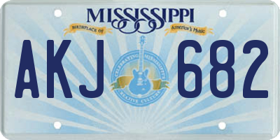 MS license plate AKJ682