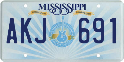 MS license plate AKJ691