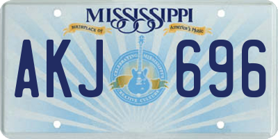 MS license plate AKJ696