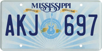 MS license plate AKJ697
