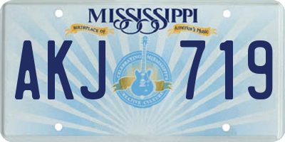 MS license plate AKJ719
