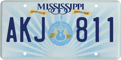 MS license plate AKJ811
