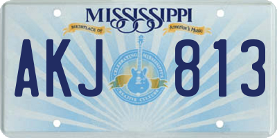 MS license plate AKJ813