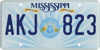 MS license plate AKJ823