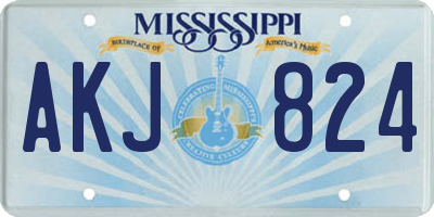 MS license plate AKJ824
