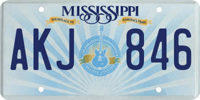 MS license plate AKJ846