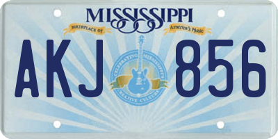MS license plate AKJ856
