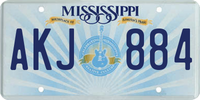 MS license plate AKJ884