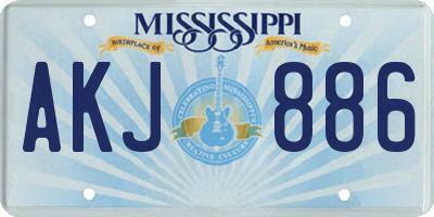 MS license plate AKJ886