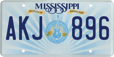 MS license plate AKJ896