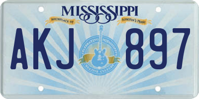 MS license plate AKJ897