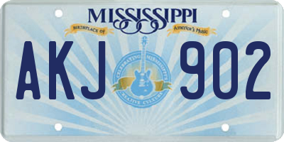 MS license plate AKJ902