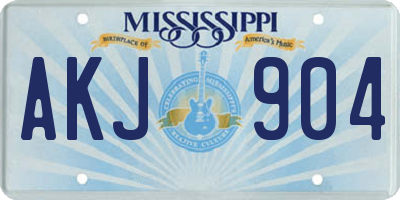 MS license plate AKJ904