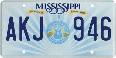 MS license plate AKJ946