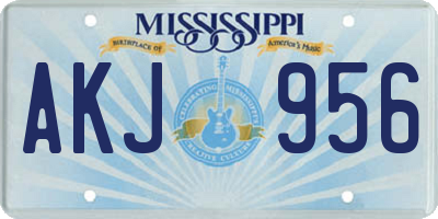 MS license plate AKJ956