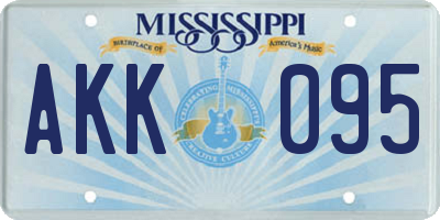 MS license plate AKK095