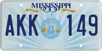 MS license plate AKK149