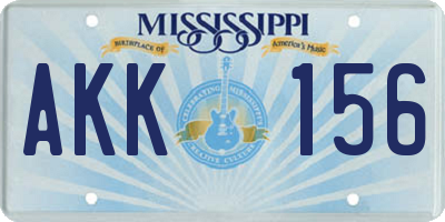 MS license plate AKK156