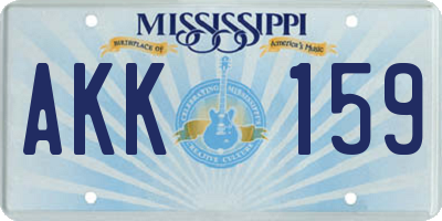 MS license plate AKK159