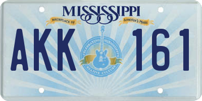 MS license plate AKK161