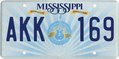 MS license plate AKK169