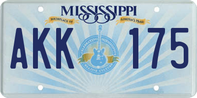 MS license plate AKK175