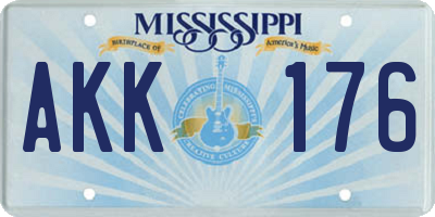 MS license plate AKK176