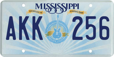 MS license plate AKK256