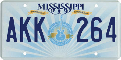 MS license plate AKK264