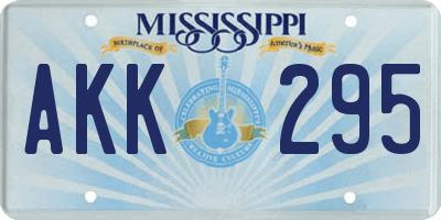 MS license plate AKK295