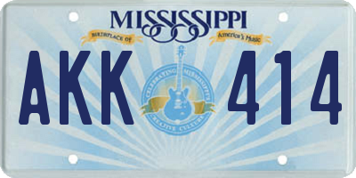 MS license plate AKK414