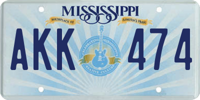 MS license plate AKK474