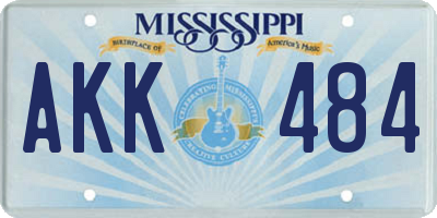 MS license plate AKK484