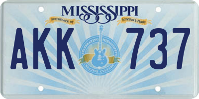 MS license plate AKK737