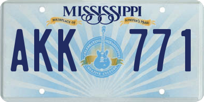 MS license plate AKK771