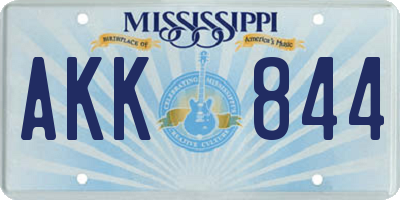 MS license plate AKK844